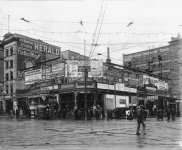 Salt Lake City en 1910, carrefour de Second South et Main Street<br />signaturebookslibrary.org/seeing-salt-lake-city/