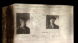 Magnus Olson (alias Frank Z. Wilson) — Fiche anthropométrique, 30 août 1911<br />KUED